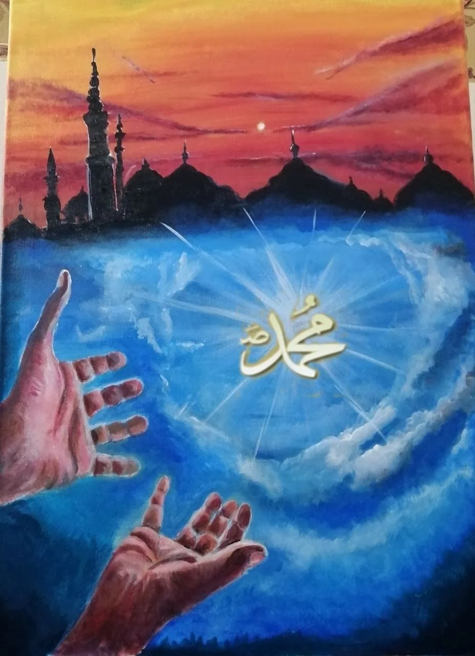 النبي محمد — زيت على قماش